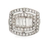 A White Gold and Diamond Ring, 1.80 dwts.