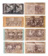 [CHICAGO]. A large group of press photographs, stereoviews, snapshots, and a bird's-eye view engraving.