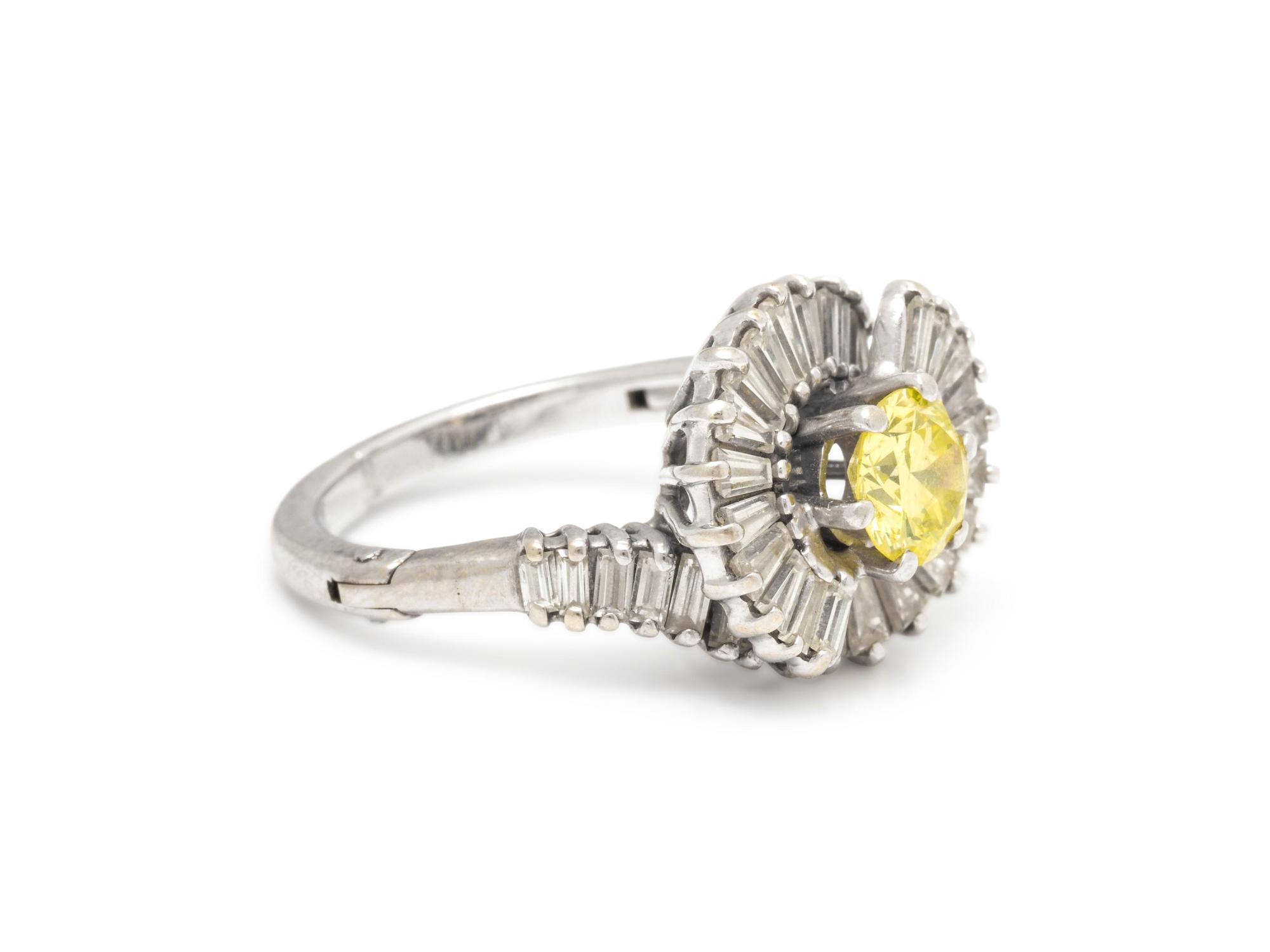 COLORED DIAMOND AND DIAMOND RING
