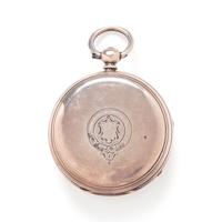 STERLING SILVER OPEN FACE POCKET WATCH