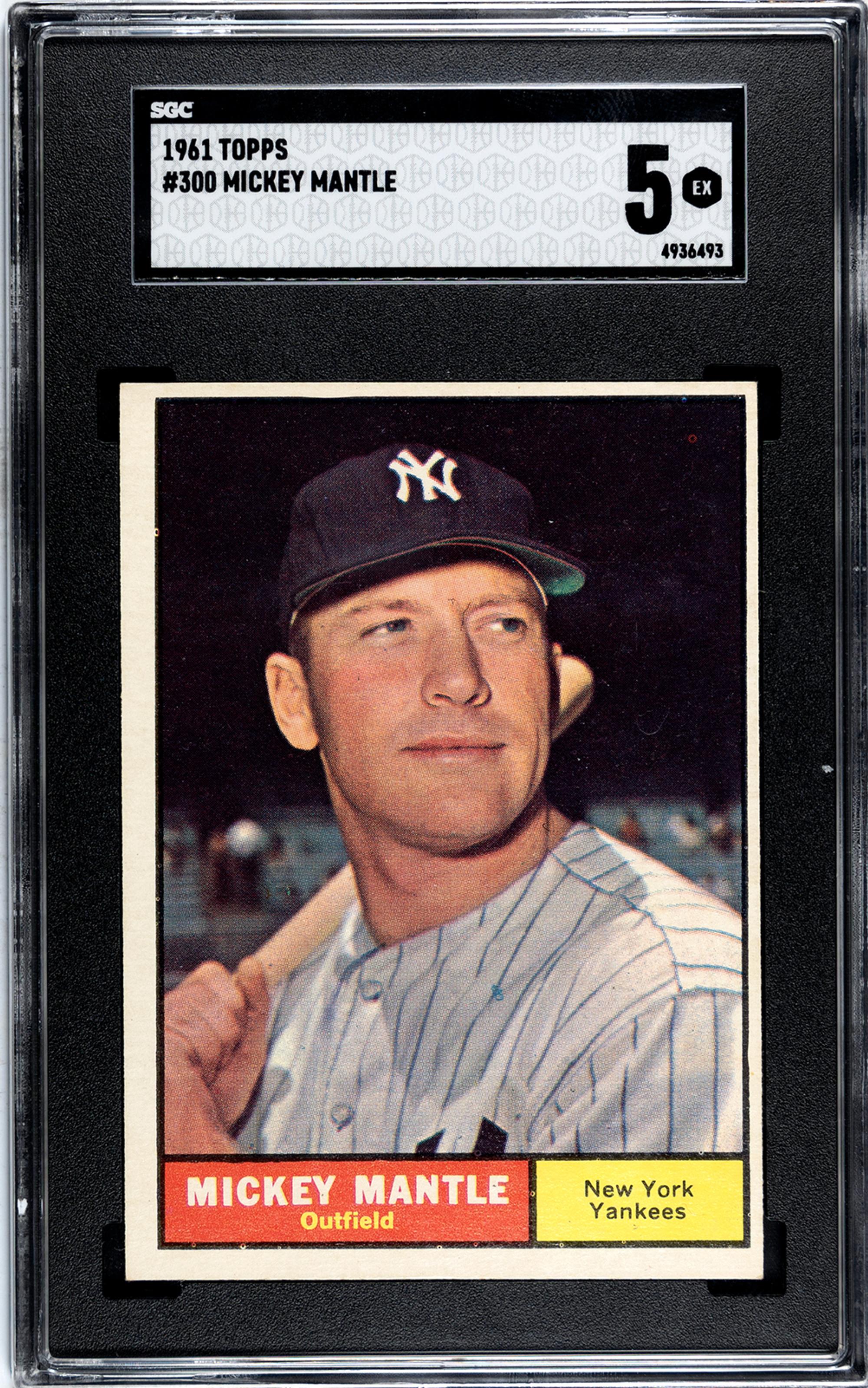 A 1961 Topps Mickey Mantle Baseball Card No. 300 (SGC 5 EX)