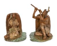 Pair of Bookends: Maiden and Flute Player , edition 9/50