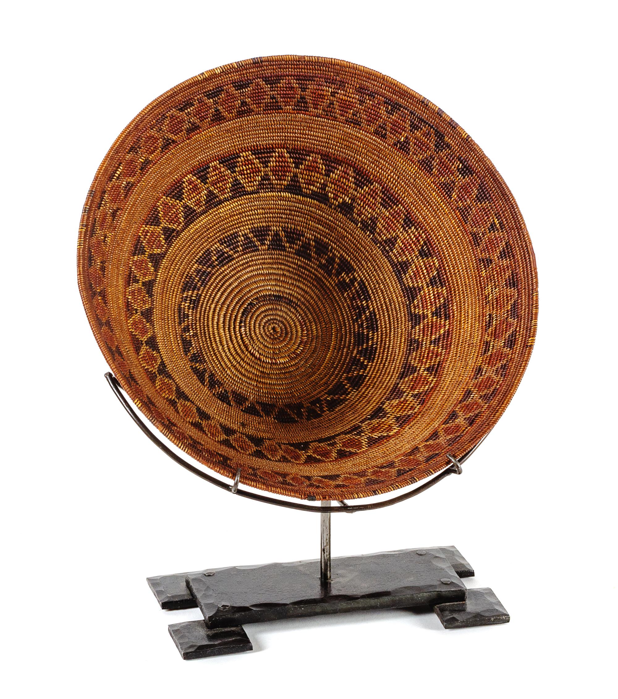 Yokuts Rattlesnake Design Basket