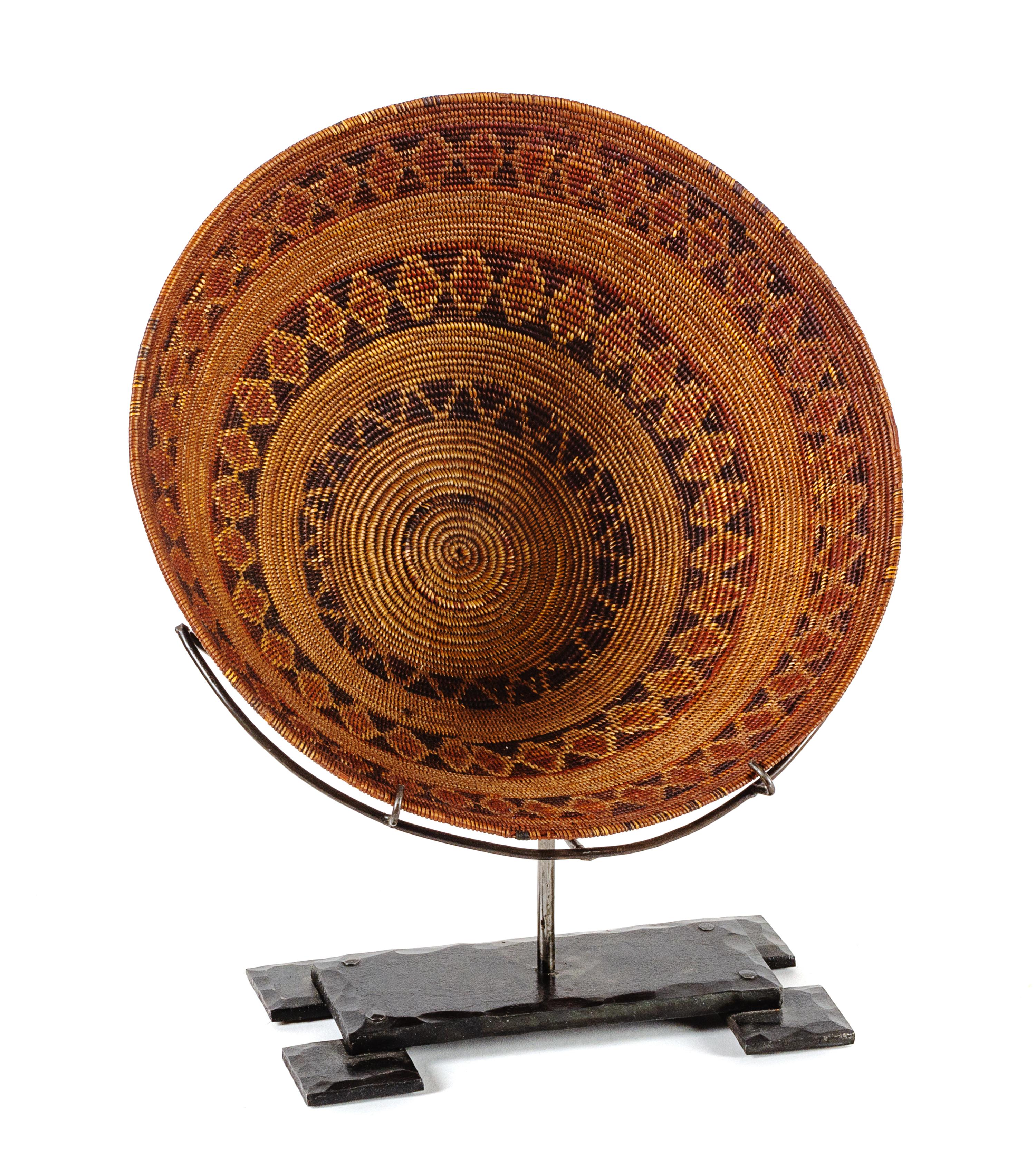 Yokuts Rattlesnake Design Basket
