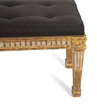 A Louis XIV Style Grey-Painted and Parcel Gilt Bench