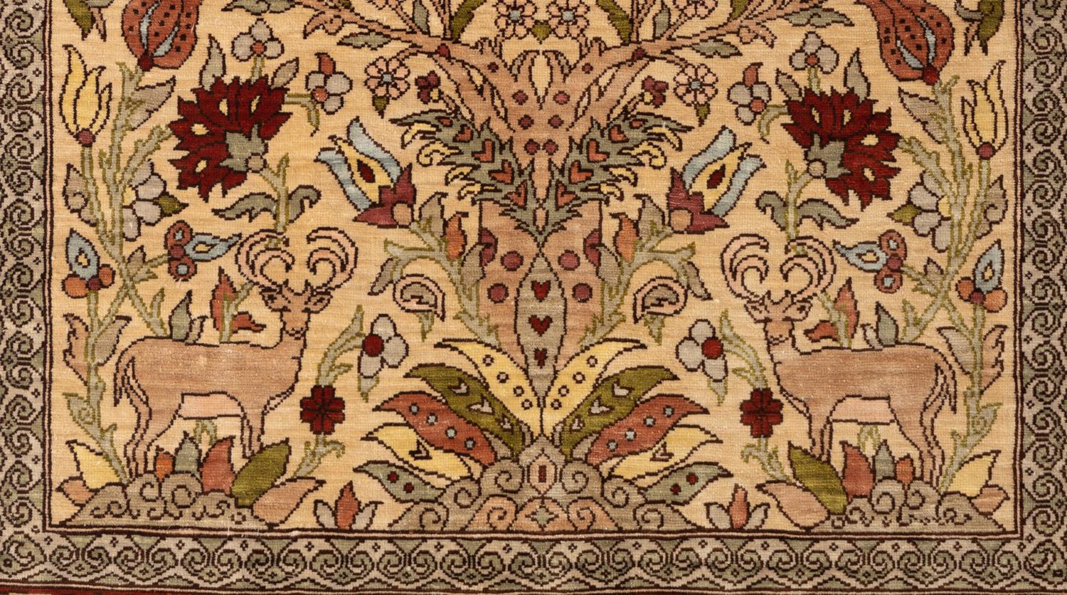 A Hereke Silk Rug