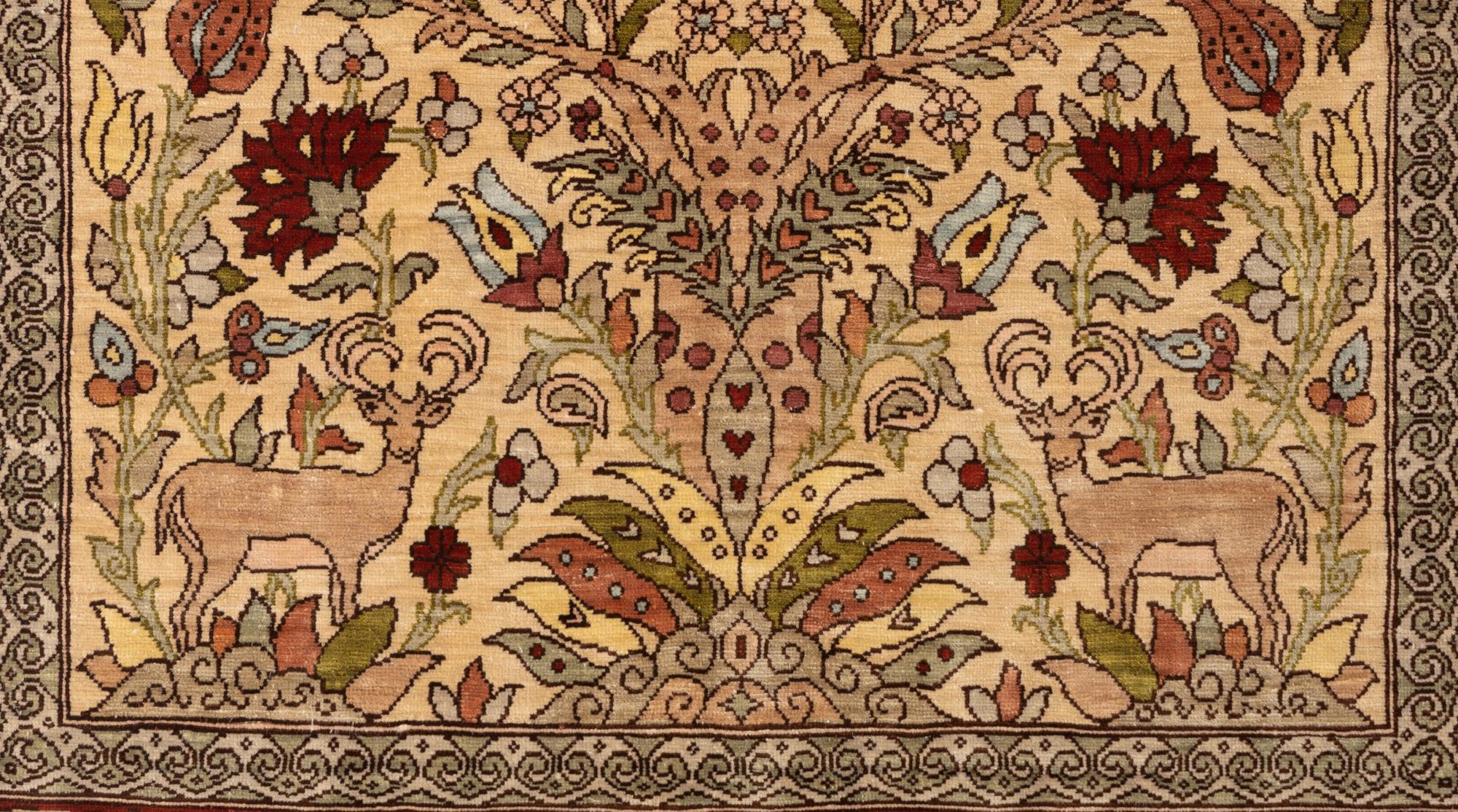 A Hereke Silk Rug