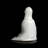 A Small Chinese Porcelain Figure of Guanyin, Qing Dynasty — 清 德化白瓷觀音坐像