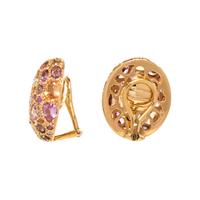 DOROTA, MULTICOLOR SAPPHIRE AND DIAMOND 'PEBBLE' EARCLIPS