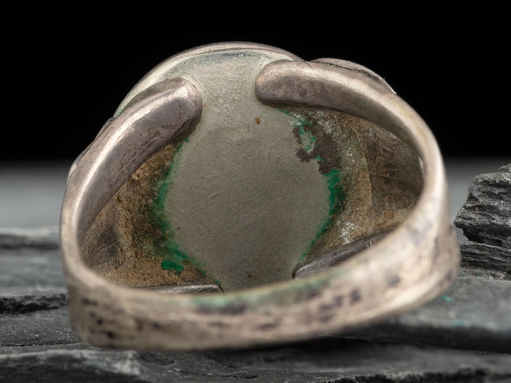Navajo Split Shank Ingot and Hubbell Glass Ring
