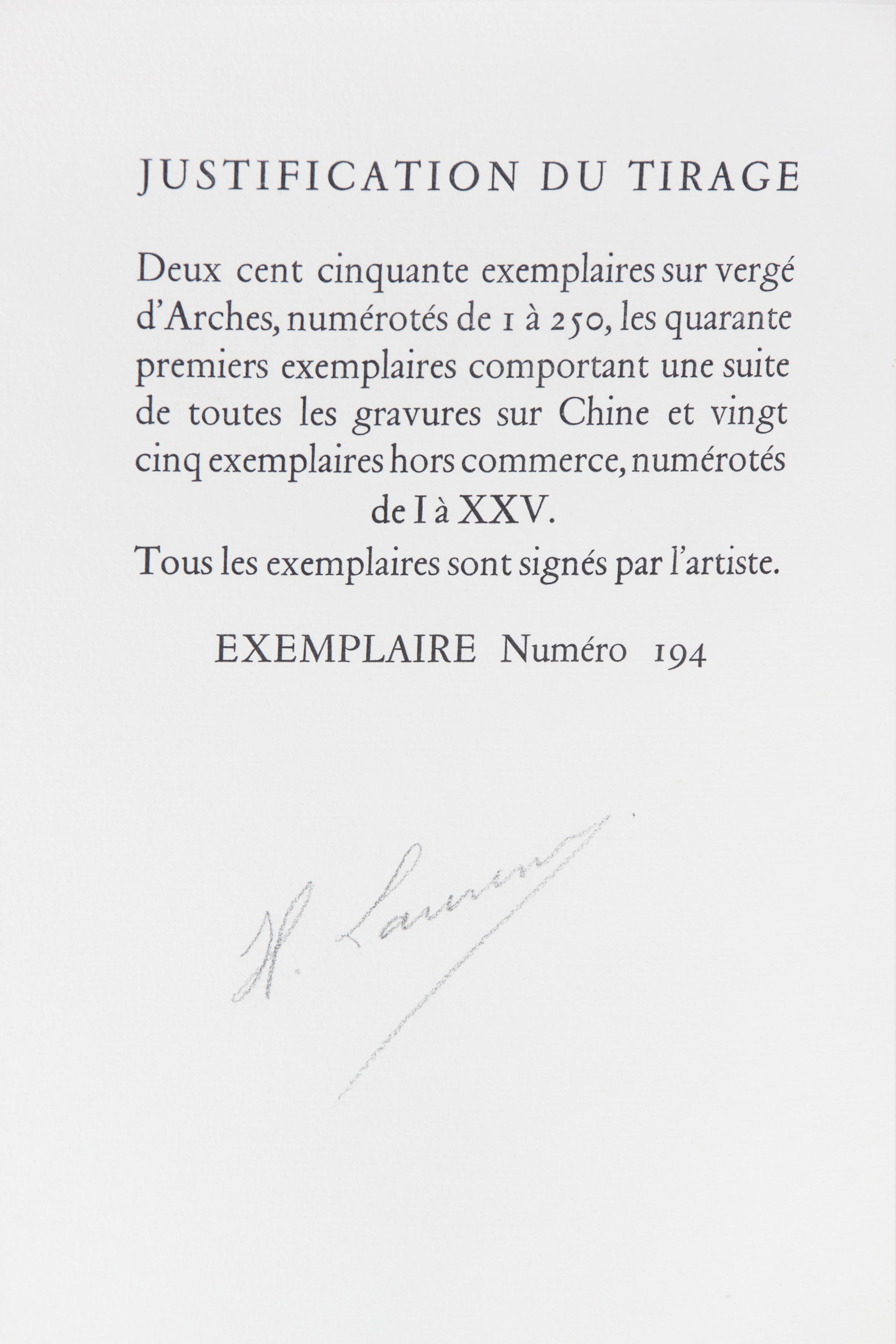 (LAURENS, HENRI) LUCIEN DE SAMOSATE [LUCIAN]. Dialogues. Paris, [1951]. Limited. Bound by Robert Bonfils. Signed.