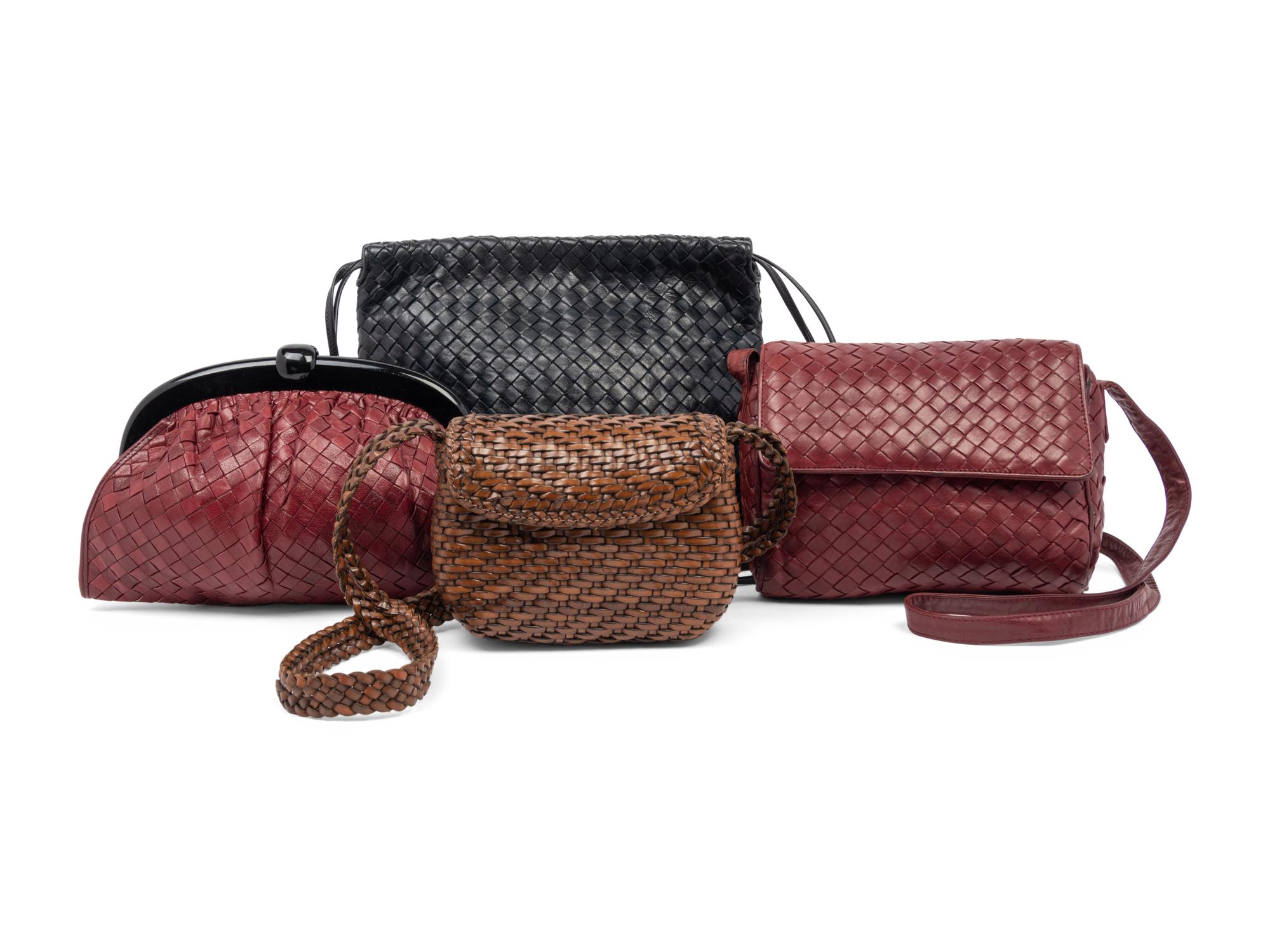 Four Designer Bags: Three Bottega Veneta, One Vecchi