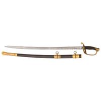 Published Horstman Model 1850 Staff & Field Officers Topographical Engineers Sword Inscribed to Lt. O.G. Wagner - Died of Wounds at Yorktown