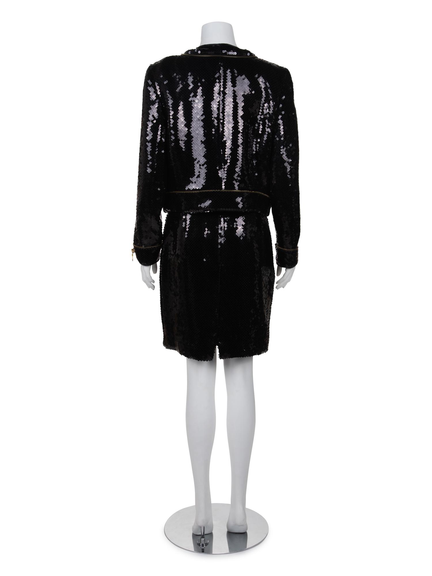 Louis Féraud Sequined Two-Piece Skirt Suit, 1980s