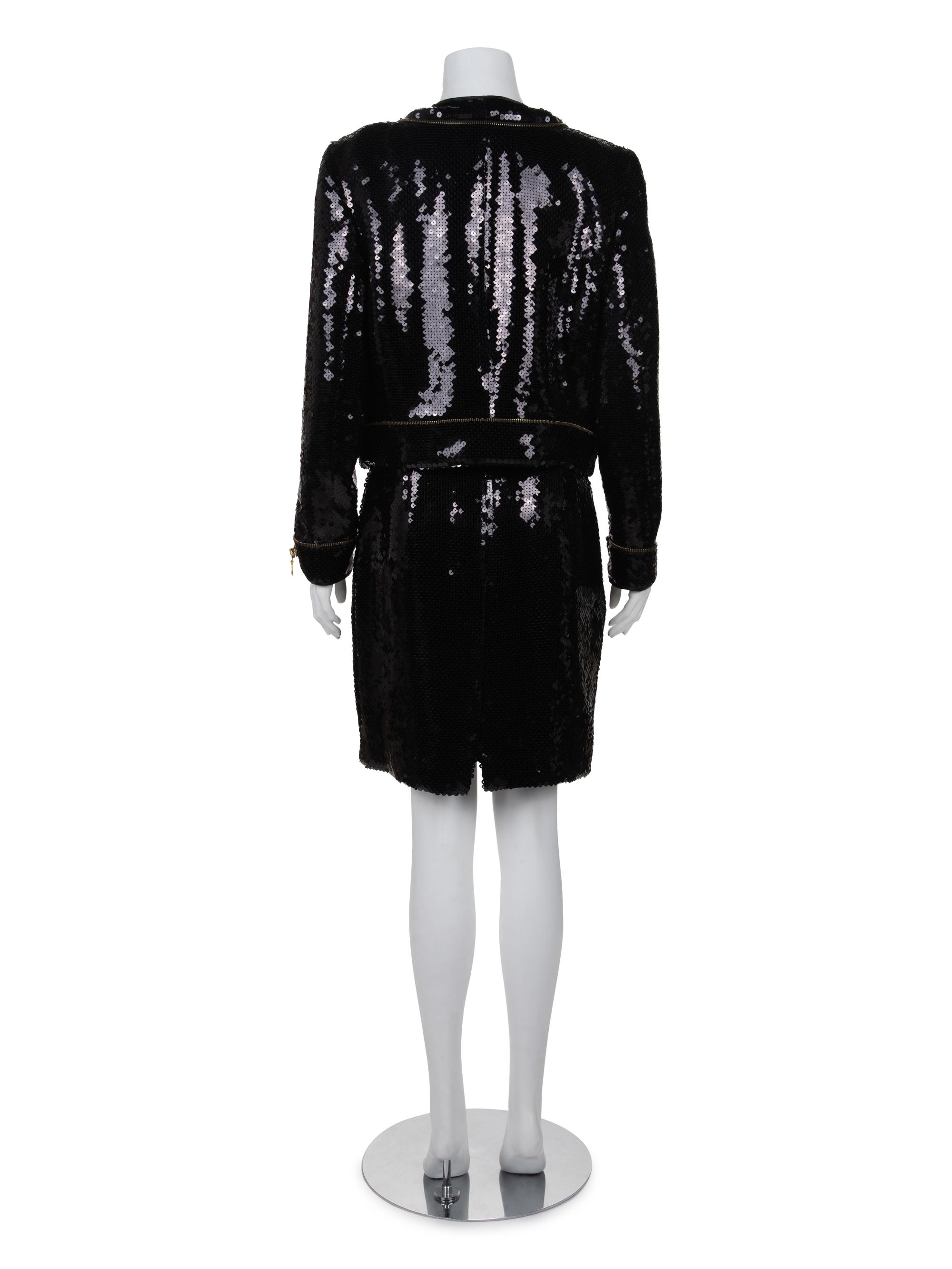 Louis Féraud Sequined Two-Piece Skirt Suit, 1980s