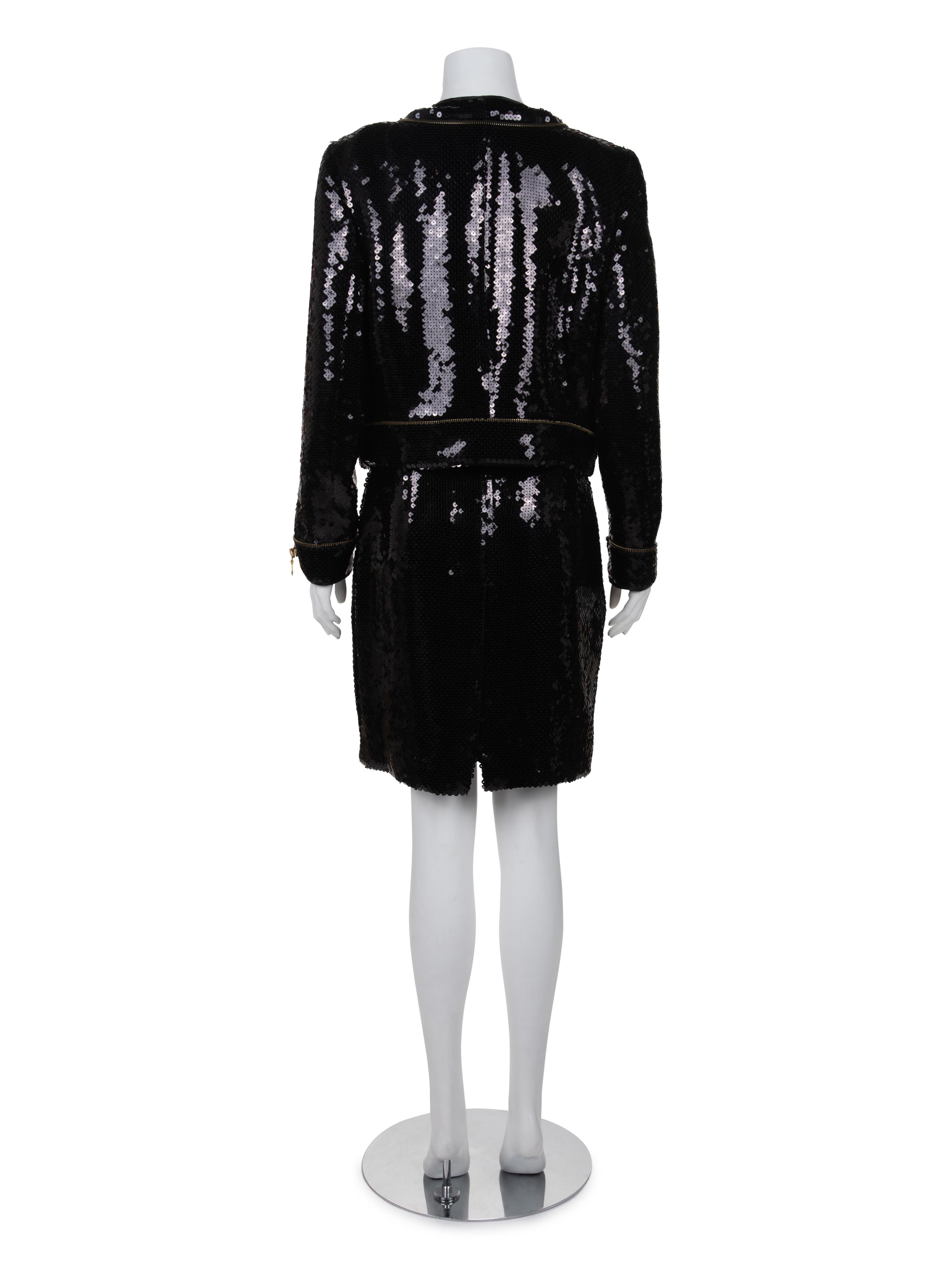Louis Féraud Sequined Two-Piece Skirt Suit, 1980s