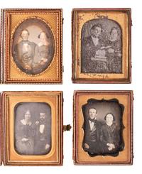 [EARLY PHOTOGRAPHY]. 24 quarter plate daguerreotypes of couples, many affectionately posed.