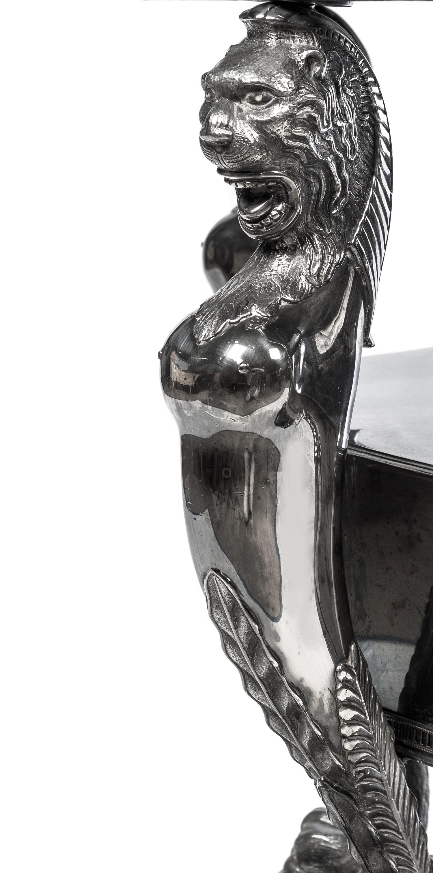 An English Silver-Plate Roast Cart Width 36 inches. — ISRAEL FREEMAN & SON, 20TH CENTURY