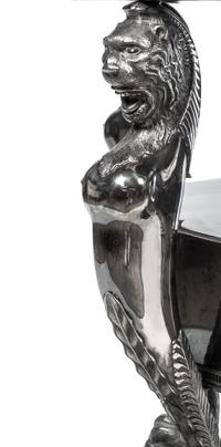 An English Silver-Plate Roast Cart Width 36 inches. — ISRAEL FREEMAN & SON, 20TH CENTURY