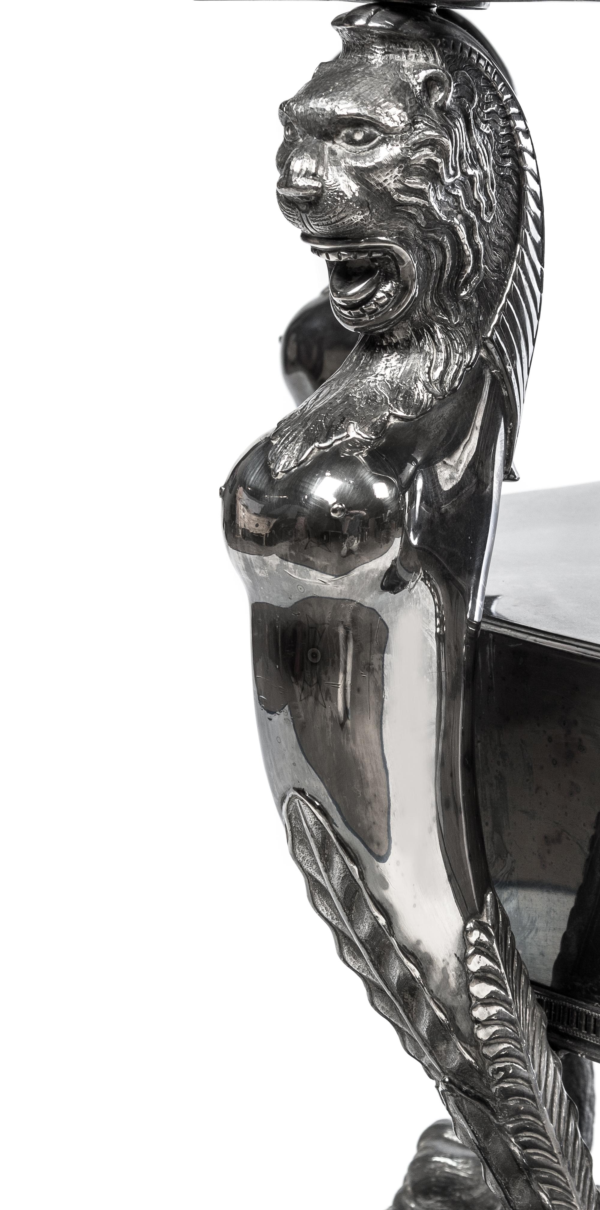 An English Silver-Plate Roast Cart Width 36 inches. — ISRAEL FREEMAN & SON, 20TH CENTURY
