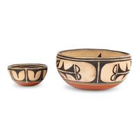 Robert Tenorio (Kewa, b. 1950) — Polychrome Figural Pottery Bowls