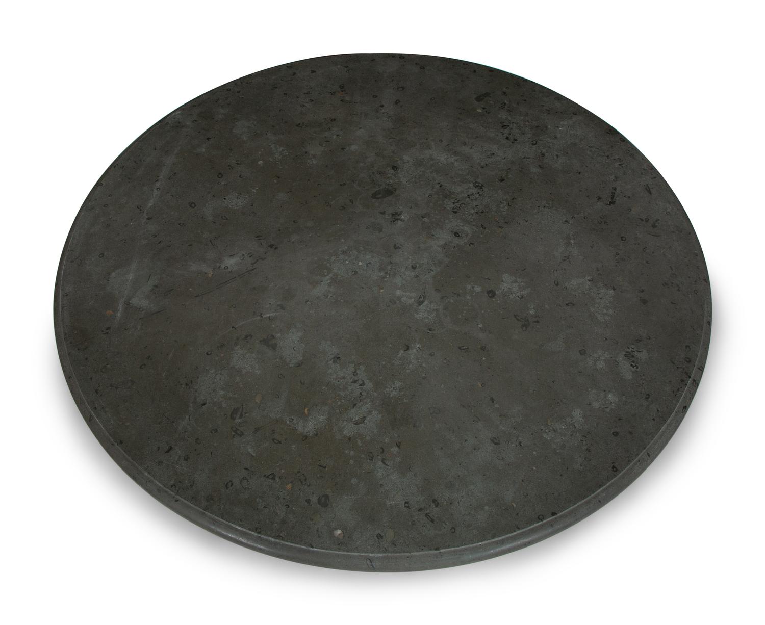 An Italian Baroque Style Grey-Painted and Parcel-Gilt Limestone-Top Center Table