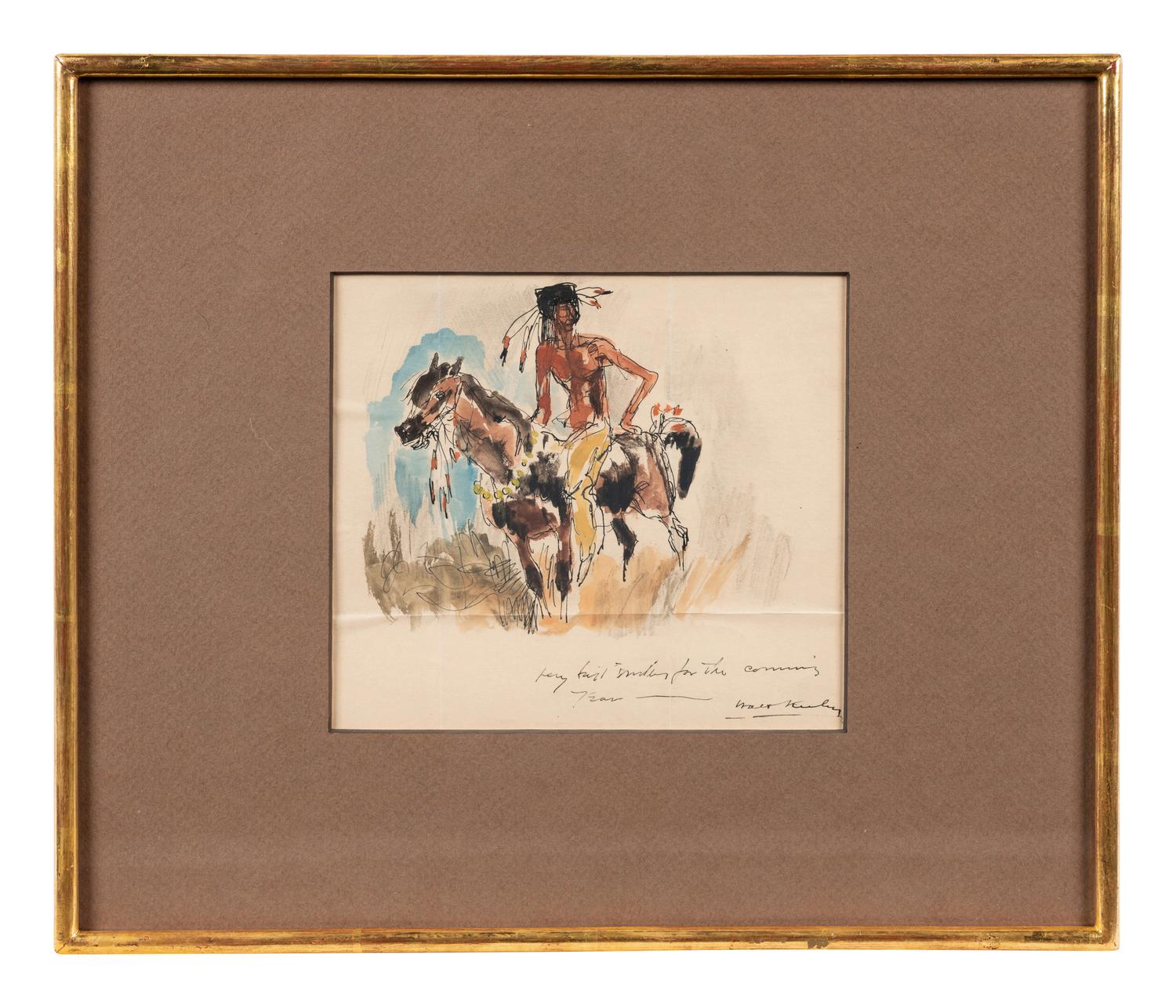 Indian Brave on Horseback