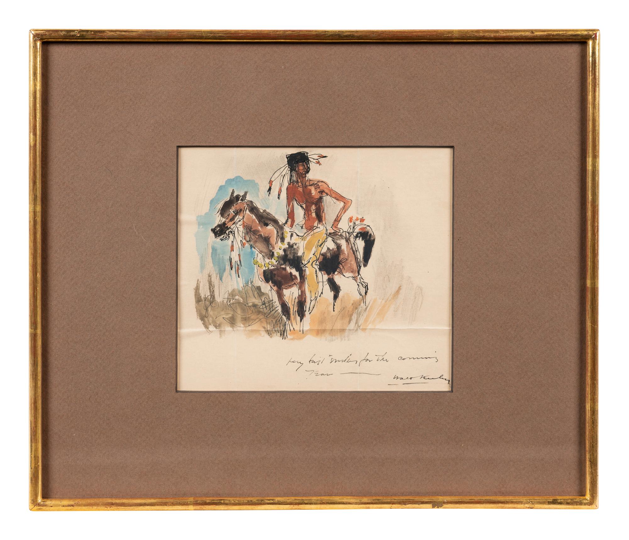 Indian Brave on Horseback