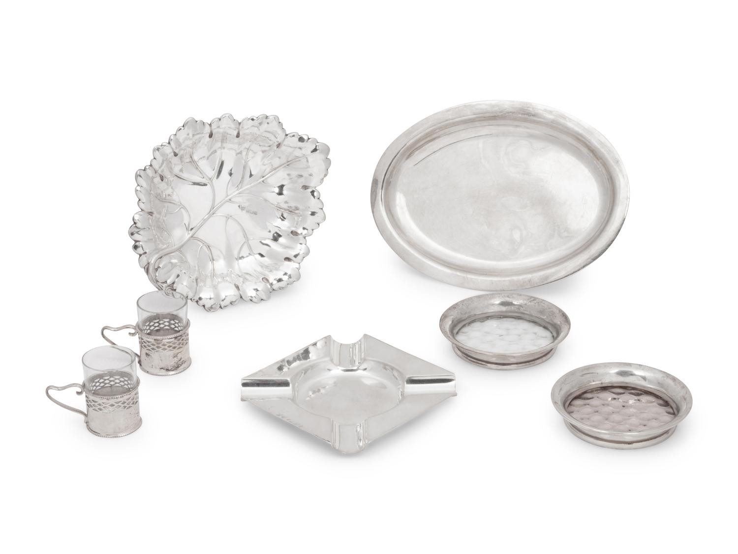 A Group of English Silver Table Articles
