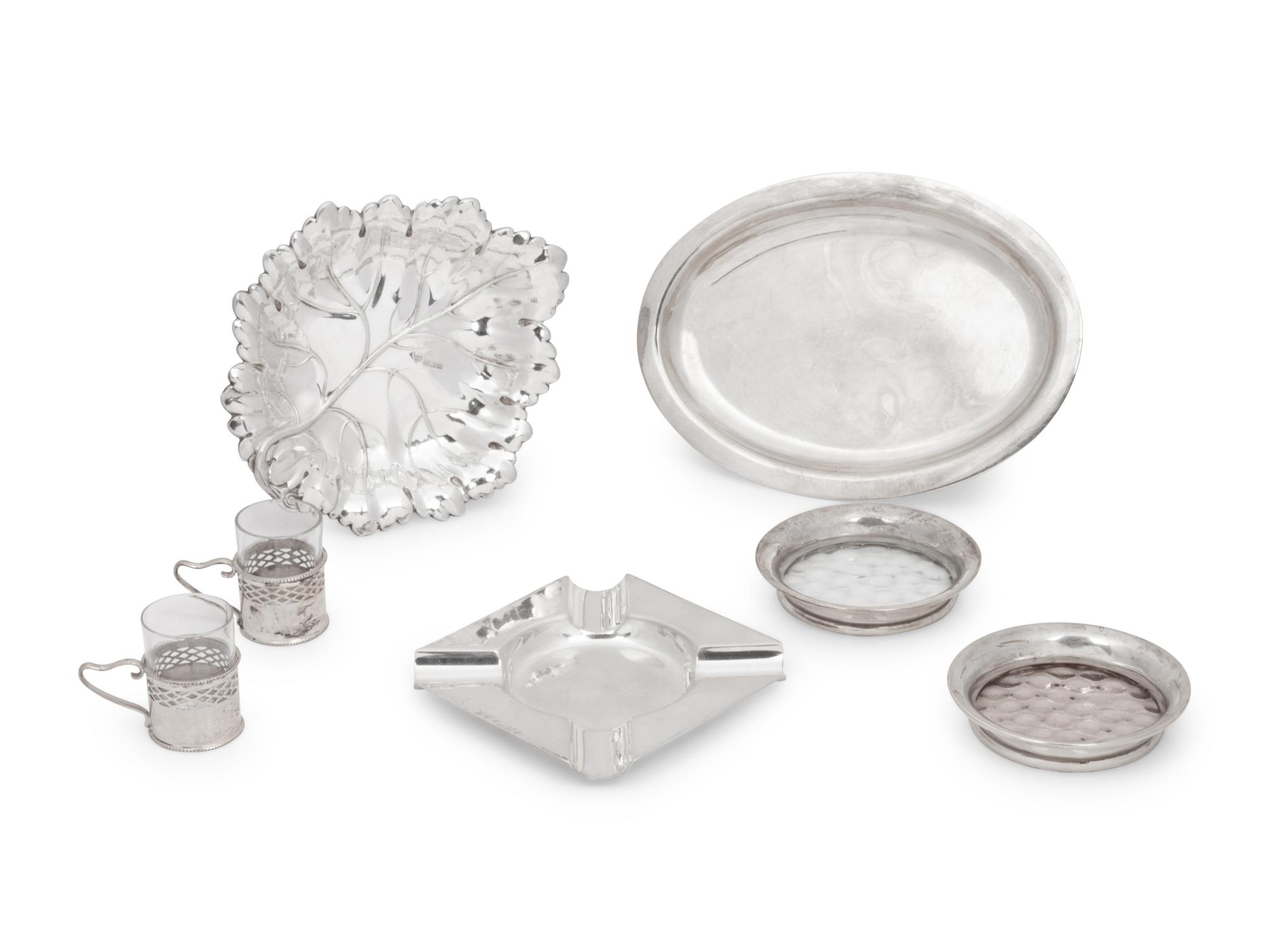 A Group of English Silver Table Articles