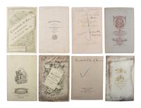 A collection of 31 cabinet cards featuring 19th century military and political subjects, including: