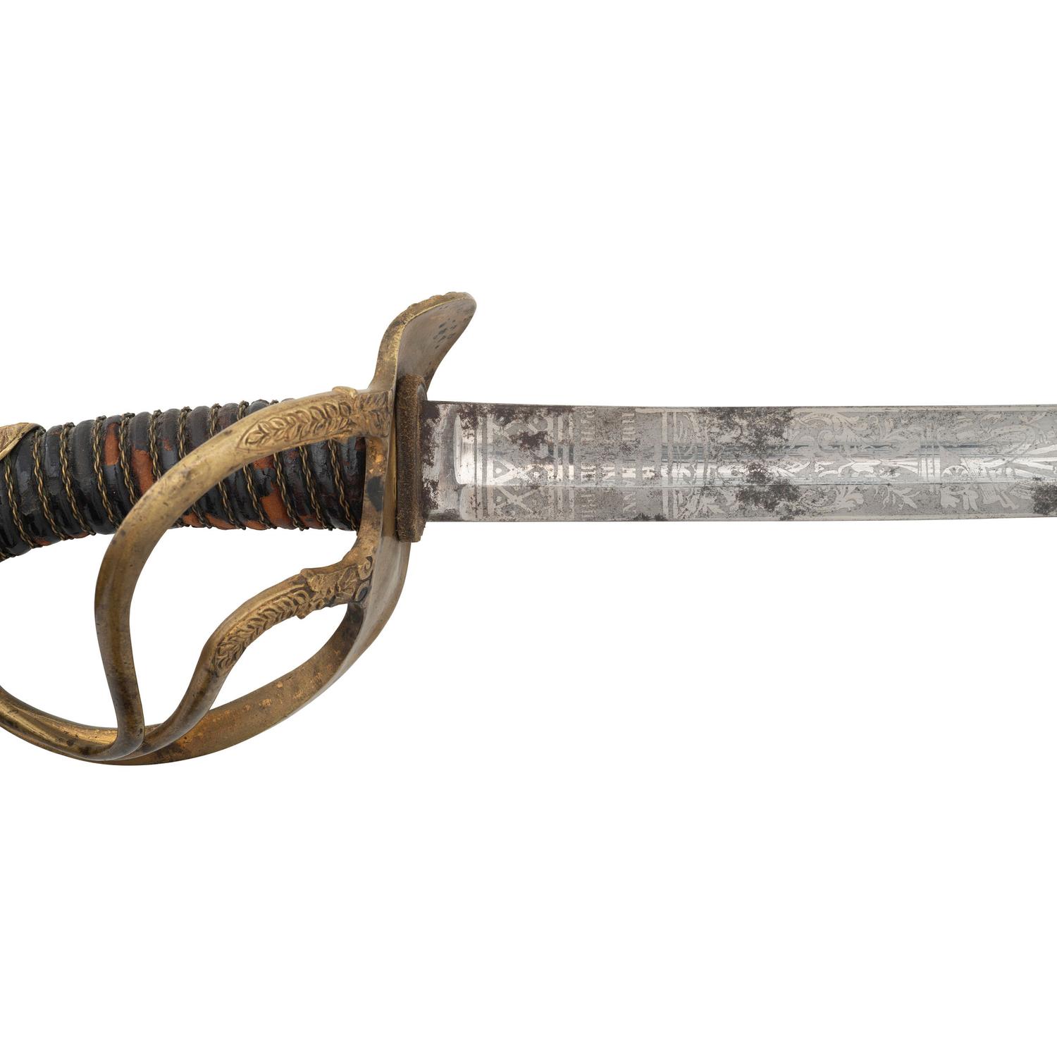Horstmann Cavalry Officers Saber Presented to Major Eli Murray with Autographed CDV & General Crittenden CDV