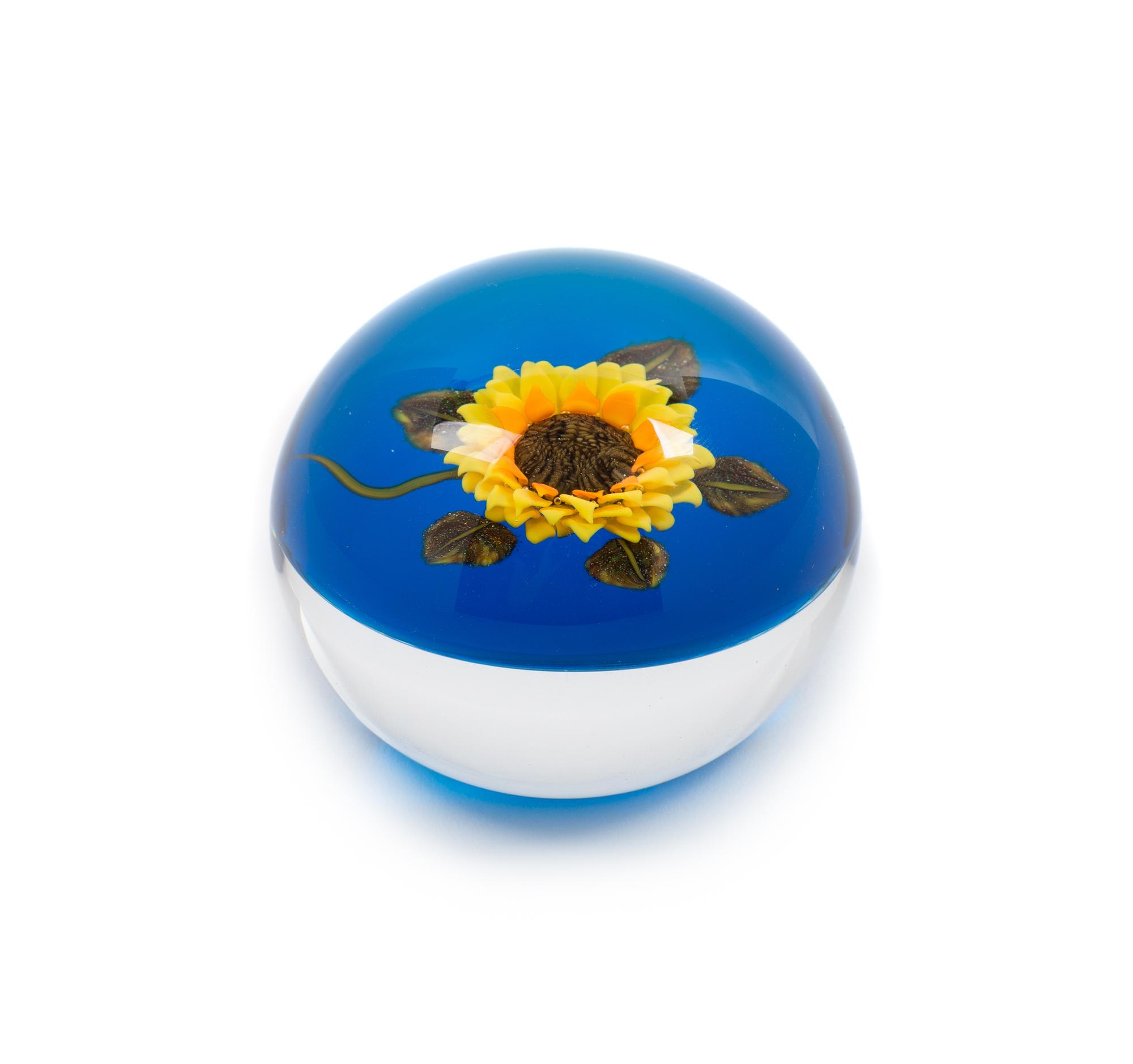 Ken Rosenfeld, (American), a sunflower miniature paperweight, 1998