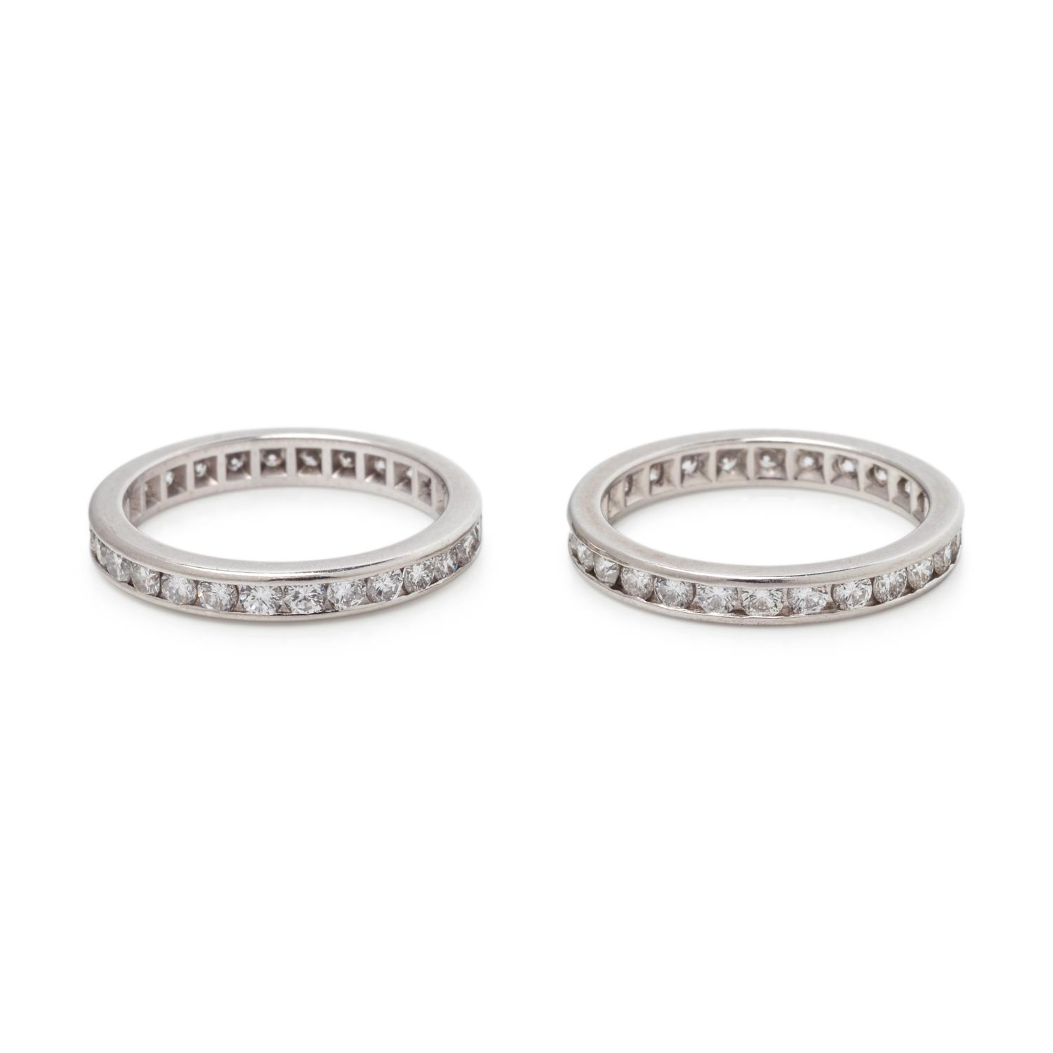 PAIR OF DIAMOND ETERNITY BANDS