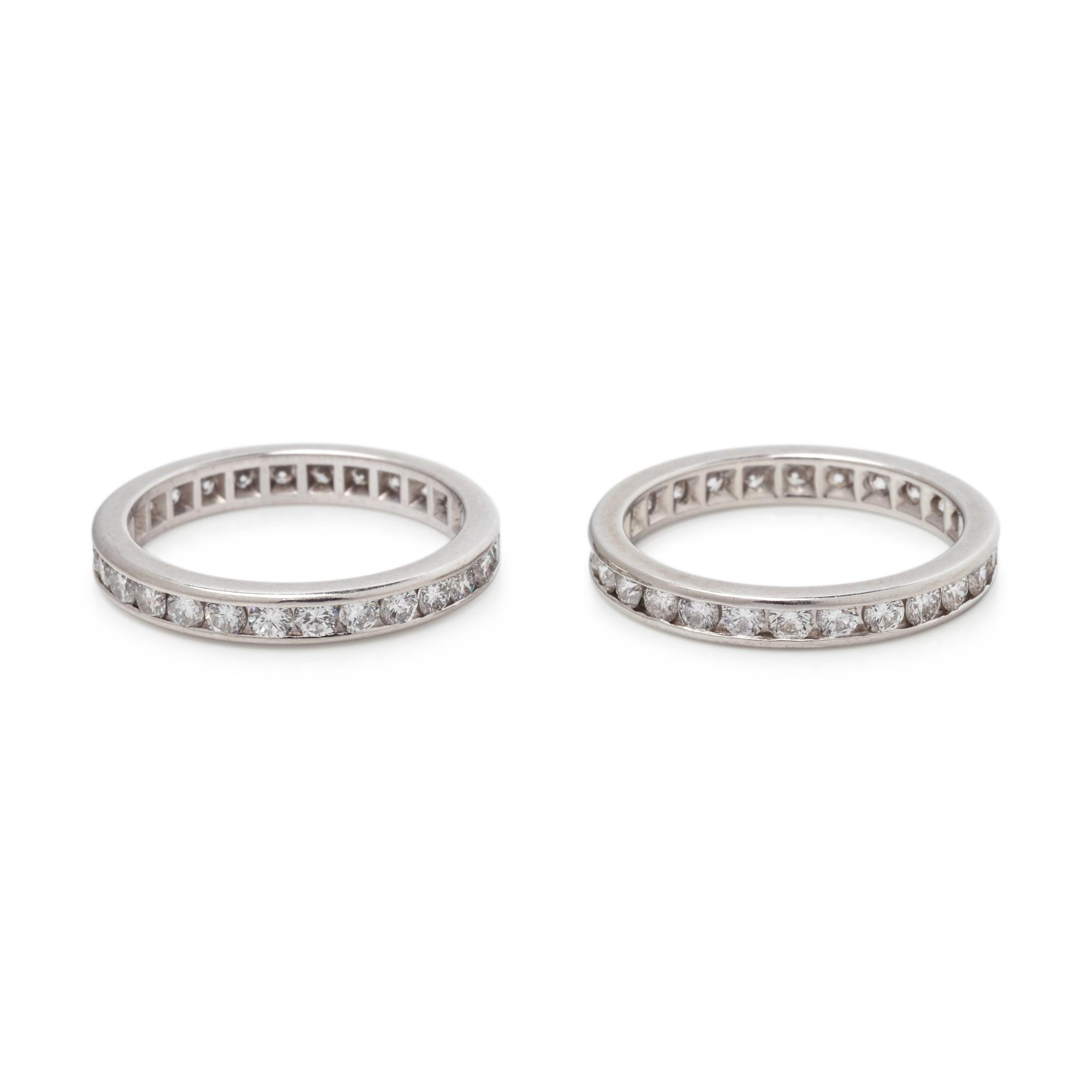 PAIR OF DIAMOND ETERNITY BANDS