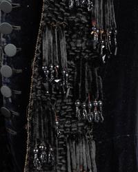 Three Velvet Pieces: One Two-Piece Dress Ensemble with Lace Collar, One Bodice, 1880s