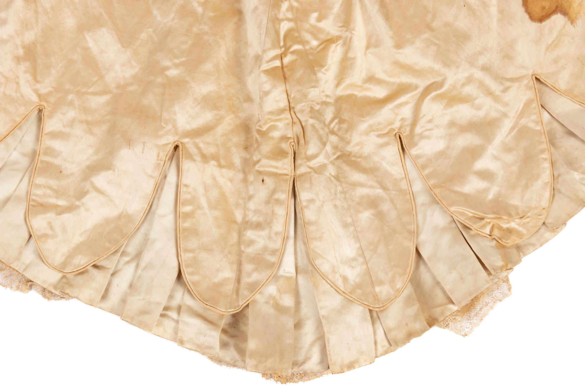 One-Piece Satin Wedding Dress, 1880s