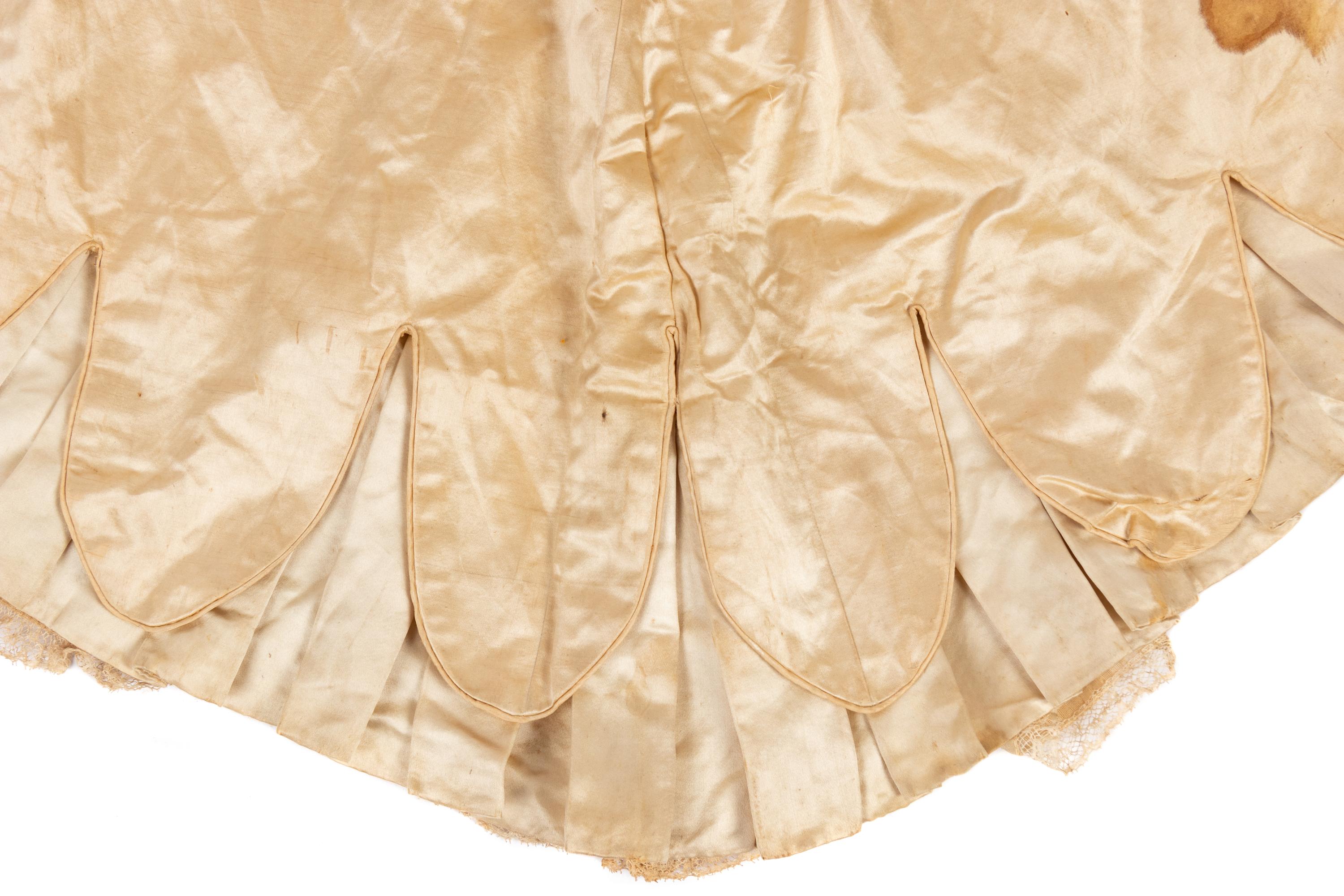 One-Piece Satin Wedding Dress, 1880s