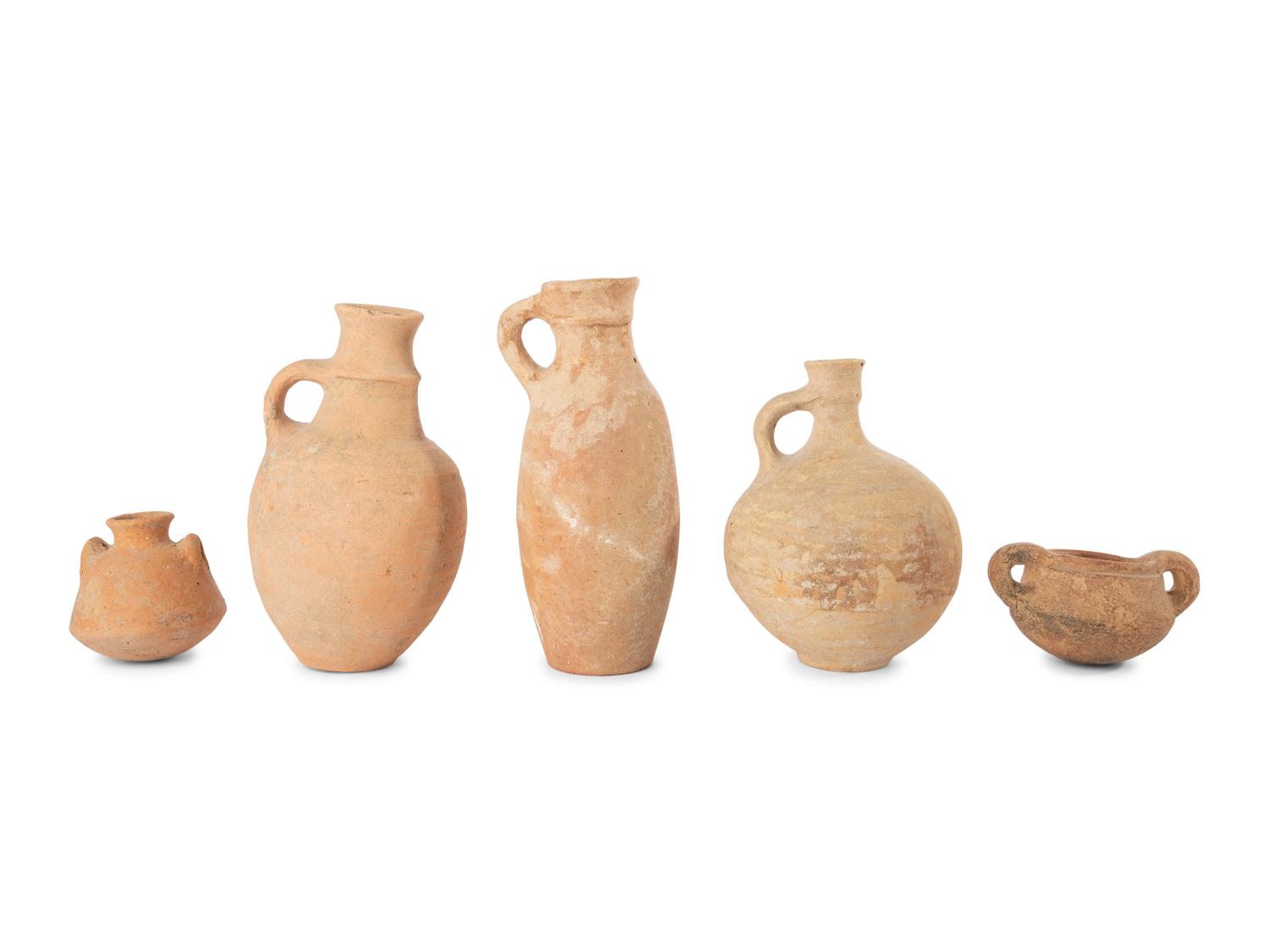 Five Holy Land Pottery Vessels