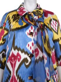 Rena Lange Printed Skirt Ensemble with Matching Scarf, 2000s