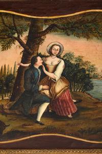 A French Painted Trumeau Mirror