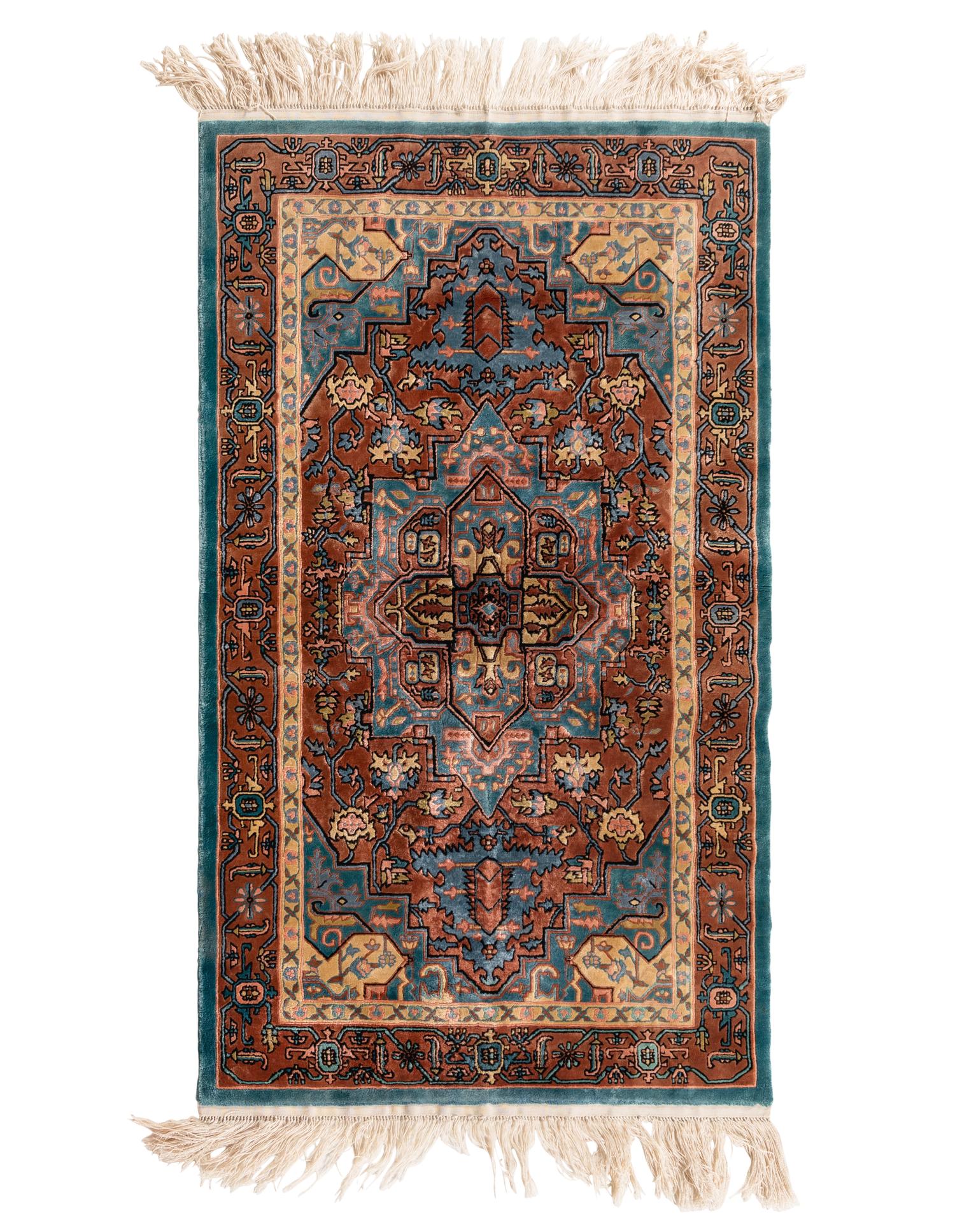 A Heriz Silk Rug
