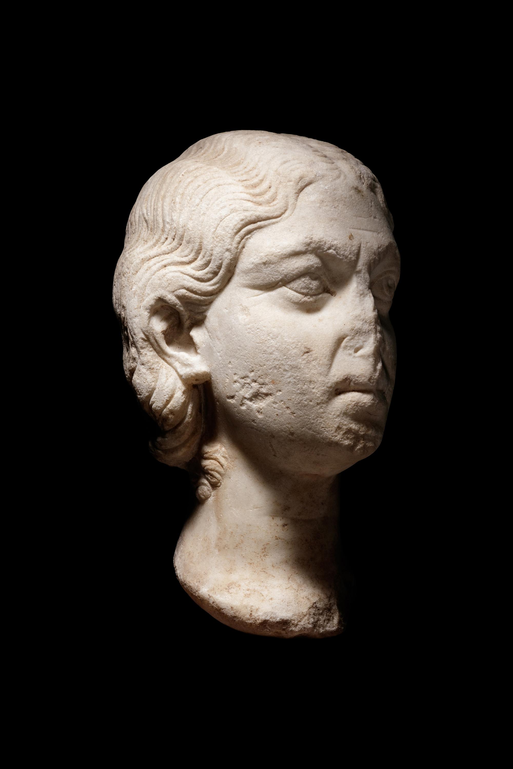 A Roman Marble Portrait Head of Julia Paula