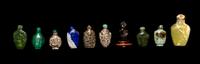 10 Chinese Hardstone Snuff Bottles