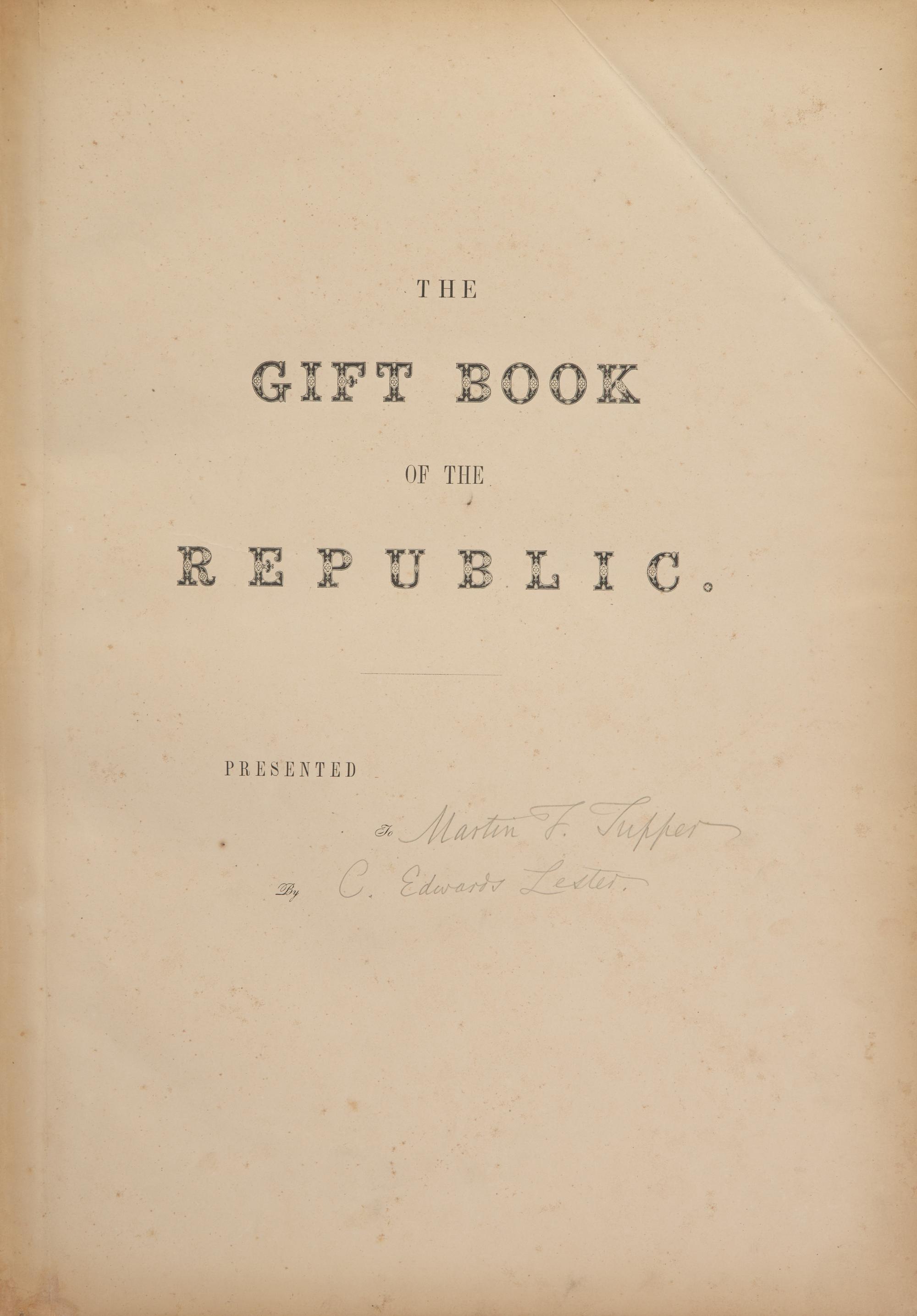 [Americana] [Brady, Mathew B.] Lester, C. Edwards (editor). The Gallery of Illustrious Americans, Containing the Portraits and Biographical Sketches of Twenty-Four of the Most Eminent Citizens of the American Republic, Since the Death of Washington