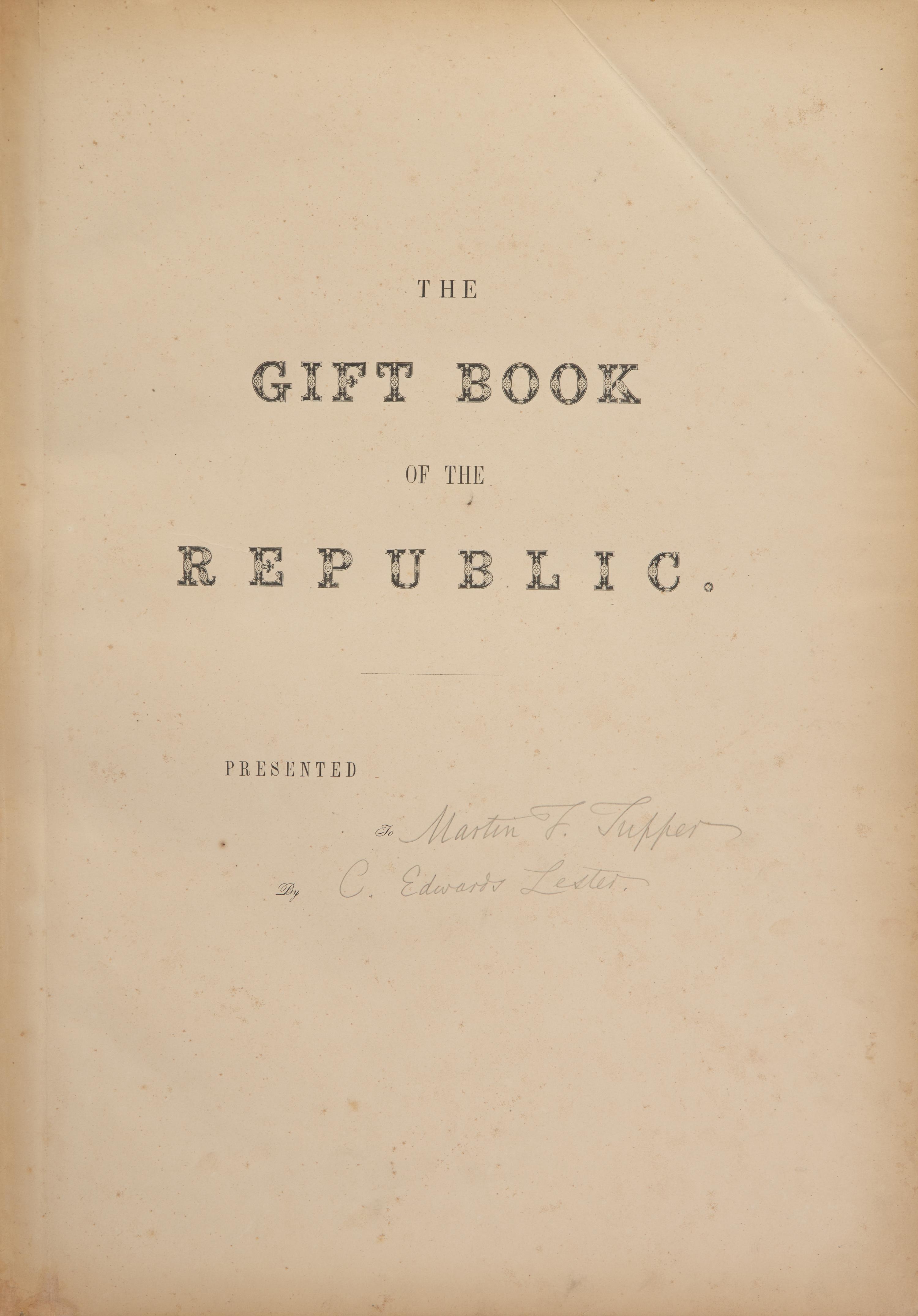 [Americana] [Brady, Mathew B.] Lester, C. Edwards (editor). The Gallery of Illustrious Americans, Containing the Portraits and Biographical Sketches of Twenty-Four of the Most Eminent Citizens of the American Republic, Since the Death of Washington