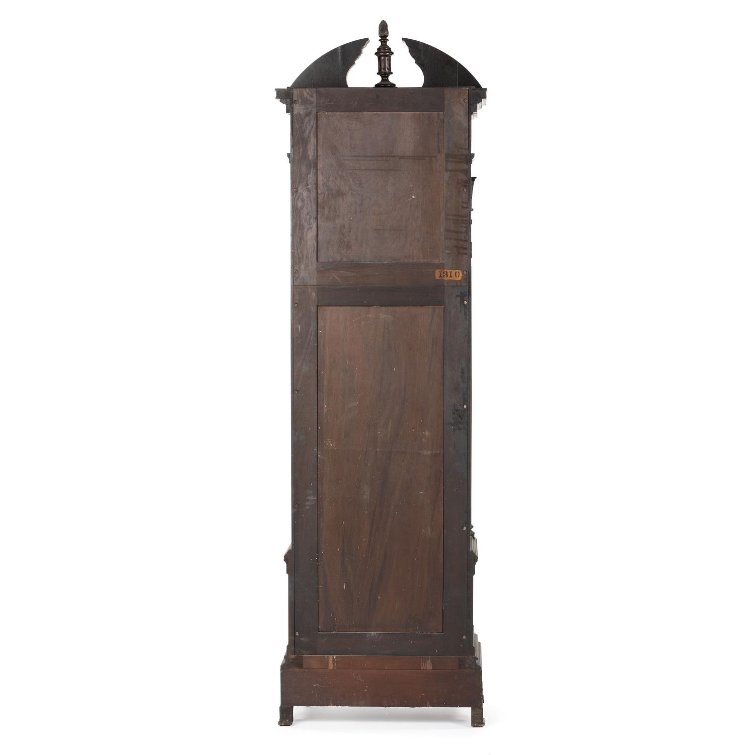 An American Mahogany Nine-Tube Tall Case Clock by Colonial Mfg. Co.