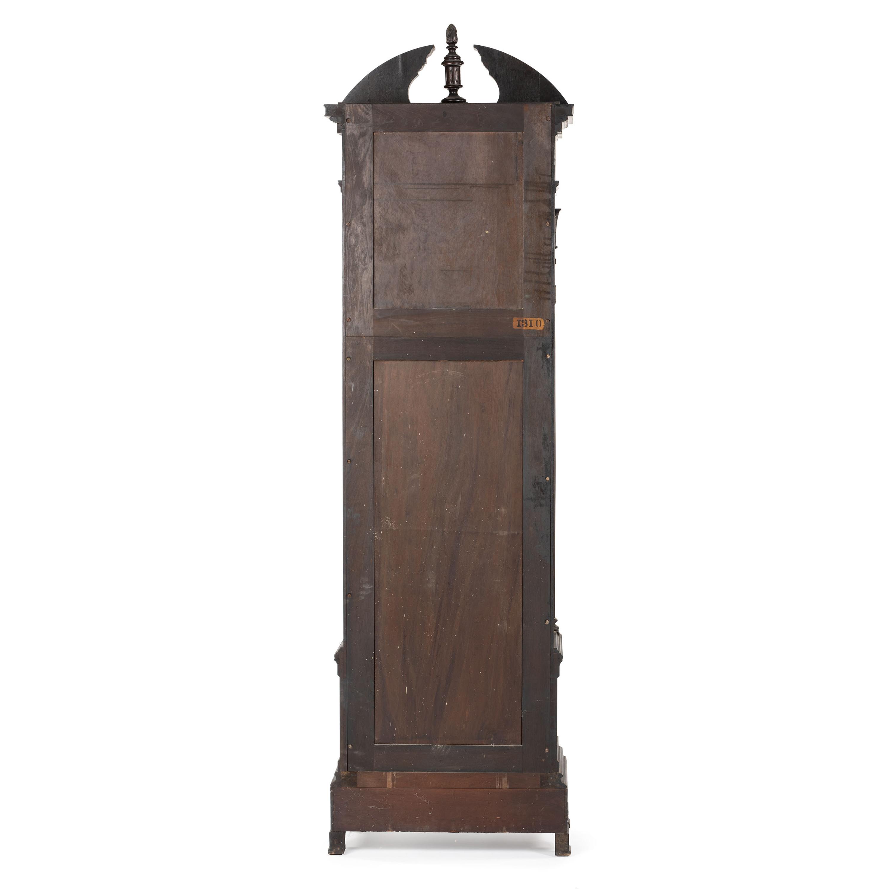 An American Mahogany Nine-Tube Tall Case Clock by Colonial Mfg. Co.