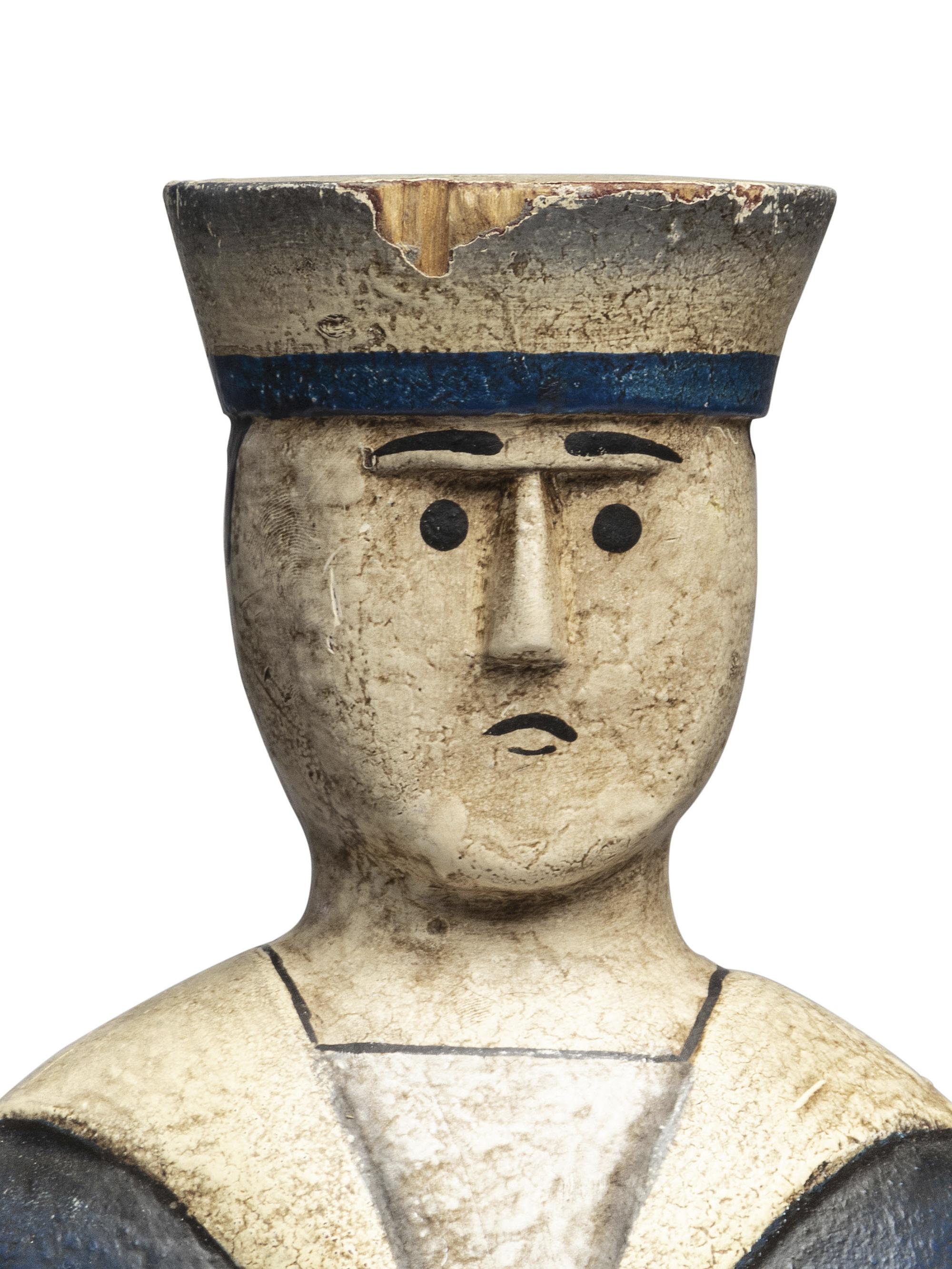 A Carved and Painted Wood Sailor Whirligig