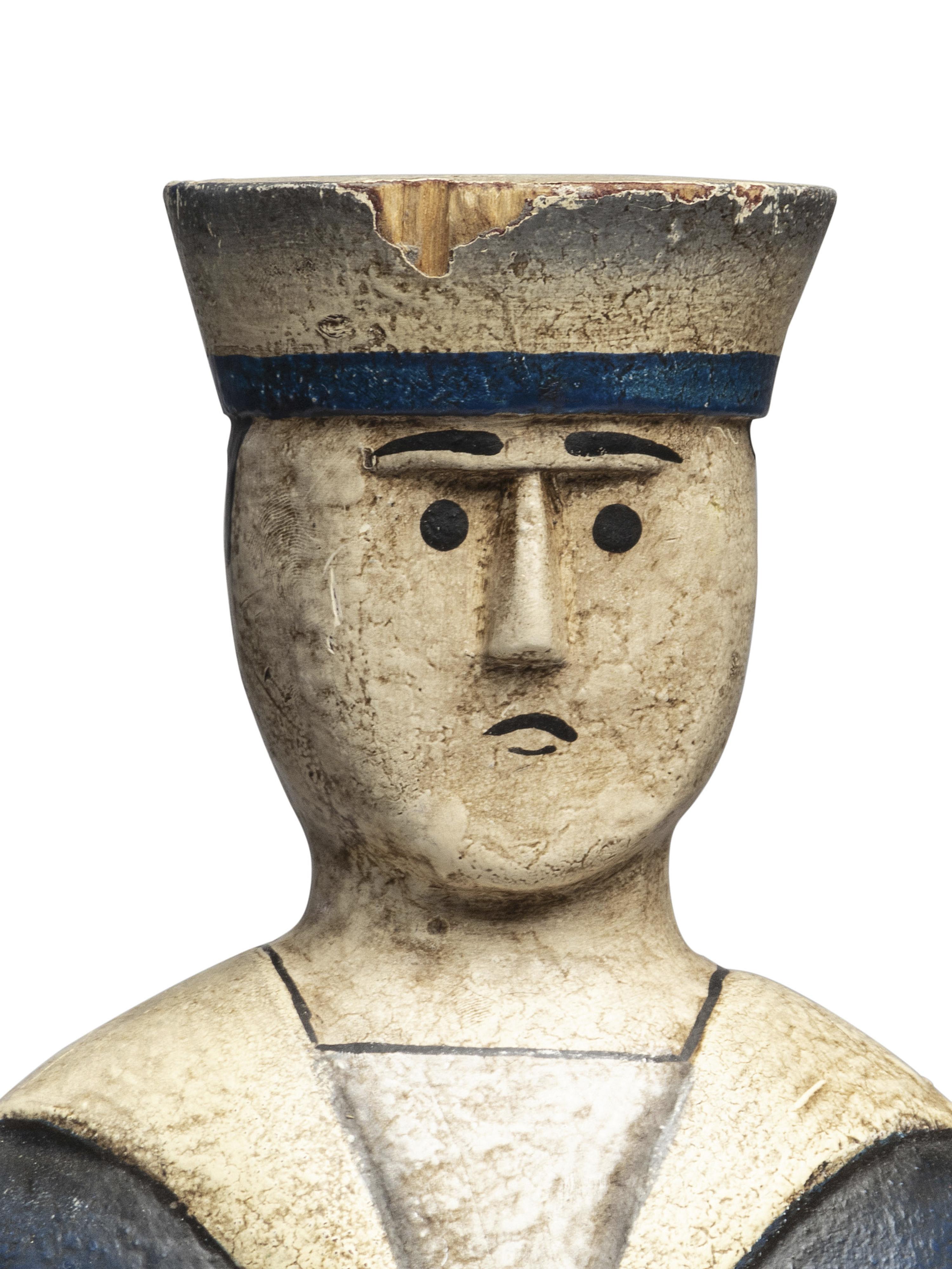 A Carved and Painted Wood Sailor Whirligig